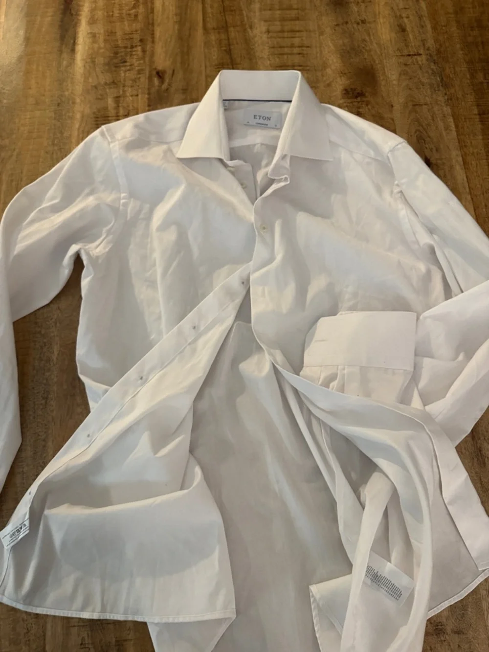 Eton White Men's Dress button up down Shirt - Spread Collar Tailored Fit NEW
